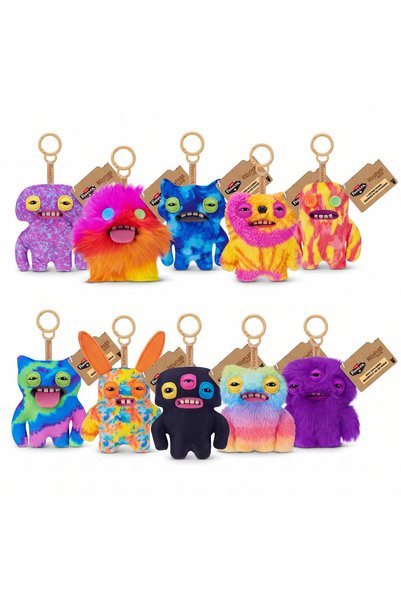 Sunman Fuggler Seri 6 Mini Peluş Çanta Klipsi ve Anahtarlık | 12.5 cm Tuhaf F...