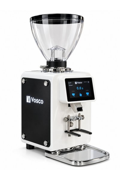 vosco VV-64 Beyaz Profesyonel Kahve Öğütücü 420 W - 64 mm Çelik Dişli, 850 g Hazneli, Kahve Değirmen