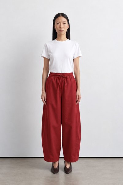 KADRİYE BAŞTÜRK Barrel Pants Red