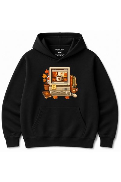 Rabona Fashion Cozy.exe Ρετρό Υπολογιστής Φθινοπωρινός Καφές Πίξελ Αρτ Βίντατ...
