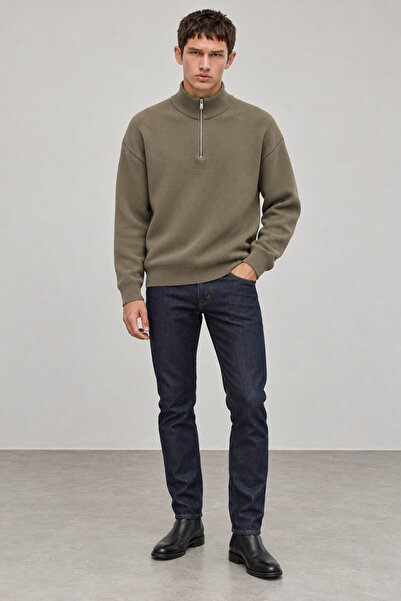 Manche Half Zipper Stand Collar Men's Knitwear Sweater |   Mew5111326-1
