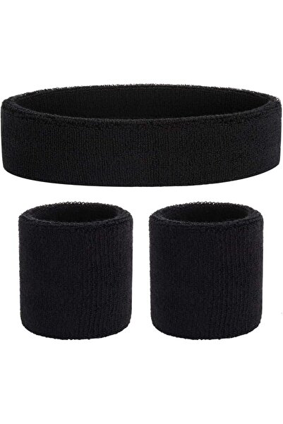 OnUpgo Sweatband Set (3 Pieces) Sports Headband Wrist Striped Sweatbands Terr...