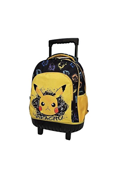 Pokémon Ghiozdan troler pentru școală, model Pokémon, cu 3 compartimente, mân...
