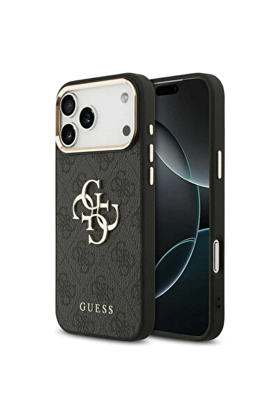 Guess Θήκη για iPhone 18 Pro Max, Σκληρή θήκη 4G Μεγάλο Κλασικό Λογότυπο, Μαύρο