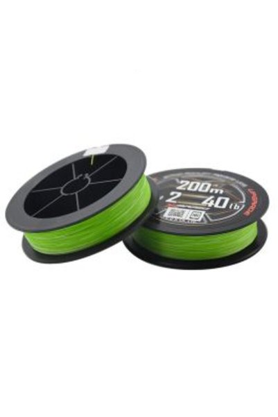 YGK Fir textil X-Braid X8 Upgrade PE Verde Fluorescent 0.171mm/10kg/200m