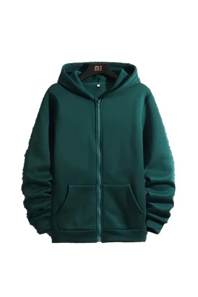 ZİYMO Unisex Zippered K Hooded Sweatshirt