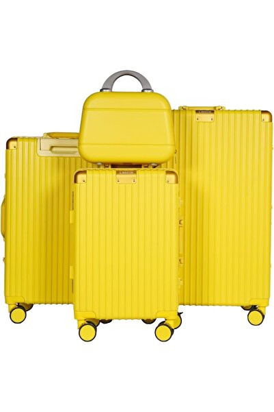 Generic Suitcase set aluminium Frame Yellow