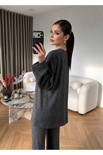 RAHAT FİTİLLİ ÖRME BLUZ PANTOLON TAKIM