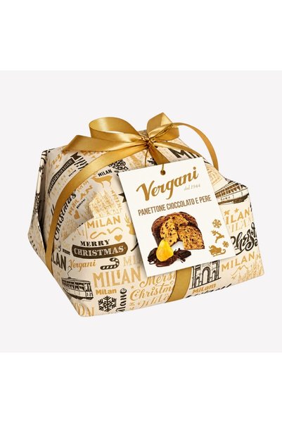 Vergani Panettone with pear and chocolate cream, 750g