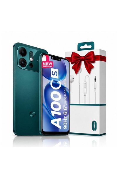 İtel A100cs smartphone, 32gb + 6gb (3+3) ram, lake green - middle east + free...