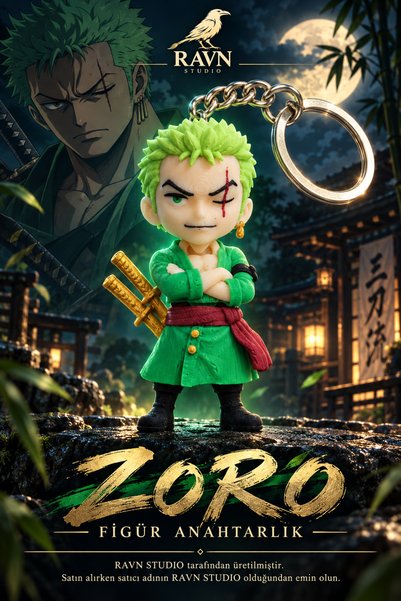 One Piece Zoro Figür Anahtarlık – Anime Temalı Anahtarlık