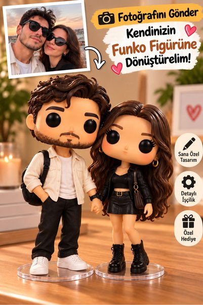 KonsolStation54 Kişiye Özel Funko Pop Figür 3D Tasarım Fotoğraftan Kişiye Öze...