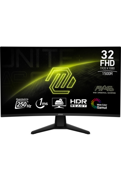 MSI Monitor Full HD MAG 32C6X de 31,5 inci, 1ms, Negru