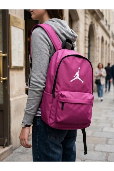 TheGencoo Pink School Backpack with Logo, 32X42 Cm, Gen01.
