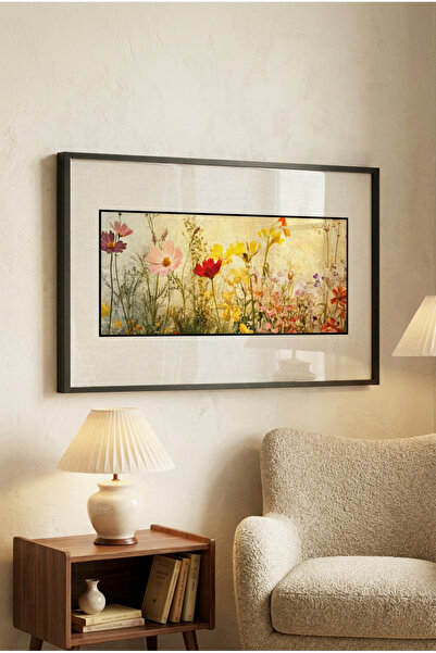 Zevahir Mobilya Dekorasyon 1 Piece Pvc Framed Black Wooden Frame Oil Painting...
