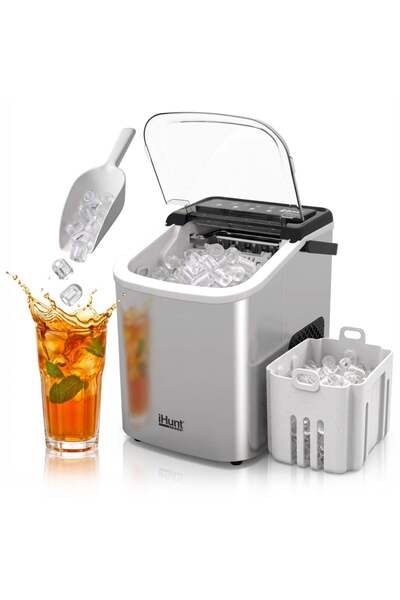iHunt Masina de facut cuburi de gheata BRO Ice Ultra, 112W, Capacitate 10-12k...