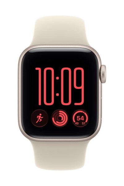 Apple Watch SE 3 GPS + Cellular, 40mm Starlight Aluminium Case, Sand Sport Ba...