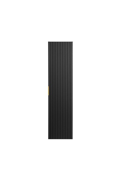 ComaDoor Dulap coloană baie Adel Black, Negru Mat, 35 x 140 x 25 cm