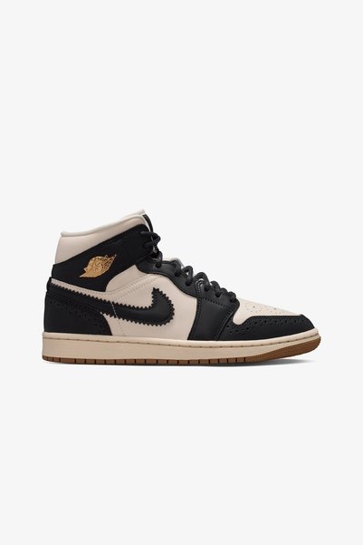 Nike Air Jordan 1 Mid Off-Noir Chalk Siyah Spor Ayakkabı - HypeStep