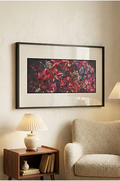 Zevahir Mobilya Dekorasyon 1 Piece Pvc Framed Black Wooden Frame Oil Painting...
