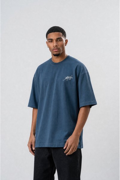 Respire Tricou Oversize Bărbați, Tricou Supradimensionat Streetwear cu Broder...