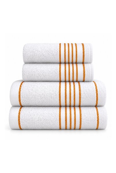 NATERIS Set 4 prosoape Tiwano, albe, 2x 70x140 cm + 2x 50x90 cm, 100% bumbac,...