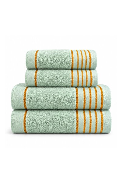 NATERIS Set 4 prosoape Tiwano, verde mentă, 2x 70x140 cm + 2x 50x90 cm, 100% ...