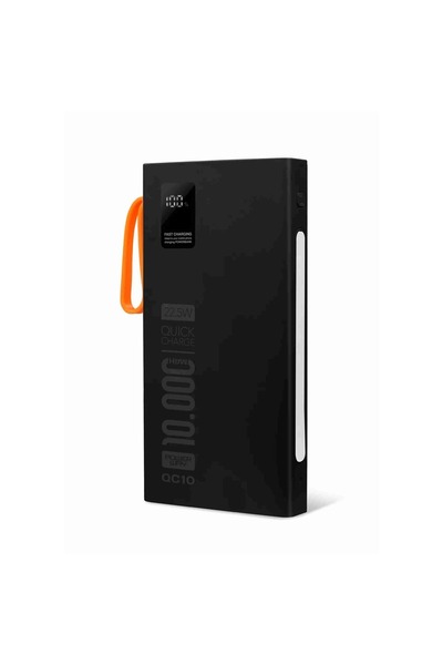 Midcom Powerway QC10 10.000 Mah Pd 22.5W Dahili Kablolu Hızlı Şarj Led Fener Gerçek 10.000 Mah Powerbank