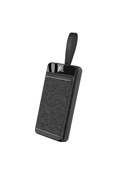 Midcom S-link P300 30000mAh PD22.5W+QC3.0 18W Siyah LCD Taşınabilir Pil Şarj Cihazı Powerbank
