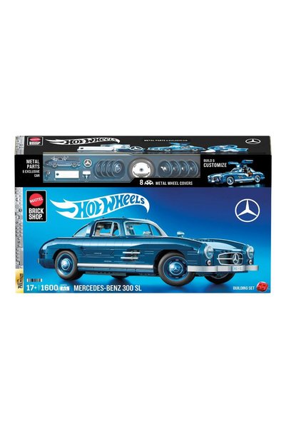 Brick Shop Set de constructie si masina metalica, Brick Shop, Hot Wheels, Mer...