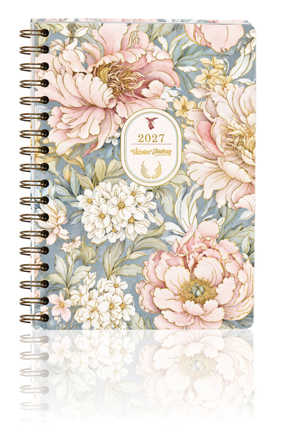 Victoria's Journals 2027 Motivational Agenda A5 – Spiral Weekly Planner, Hard...