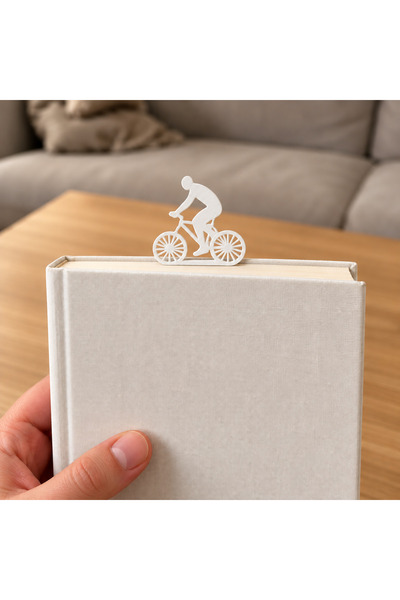 sportivoshop Semn de carte in forma de biciclist pe bicicleta, bookmark decor...