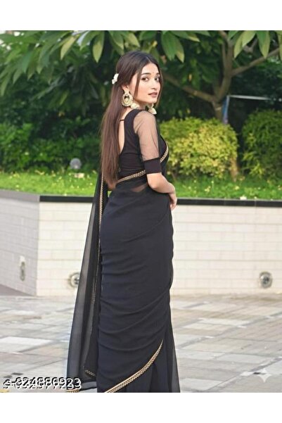 Generic Brand Premium Georgette Fancy Lace Saree | New Arrival Fancy Sari | G...