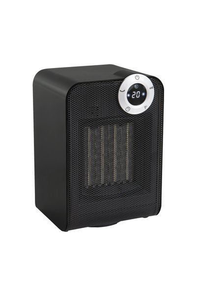 EQUATION Aeroterma ceramica mobila 1800 W, negru, 18 m²