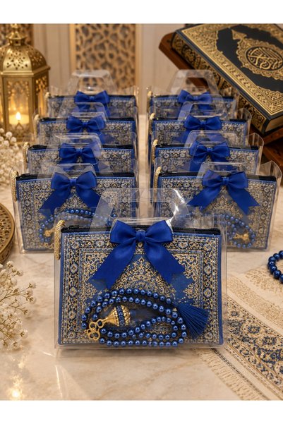 LenaToptan 10 Pieces of Dark Blue Bow-Tie Bags with Flared Covers, Wallet and...