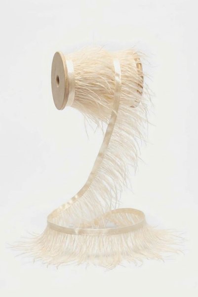 hobi dünyası evim Ostrich Feather Cream 1 Mt.- Evening Dress and Wedding Dress Decoration Bag Dress Decoration Handmade Accessory Material