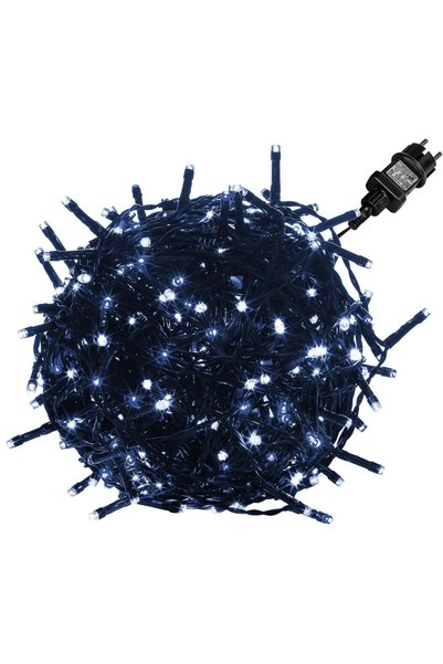 GORILLA Set de 200 LED lumini, alb rece, cablu verde