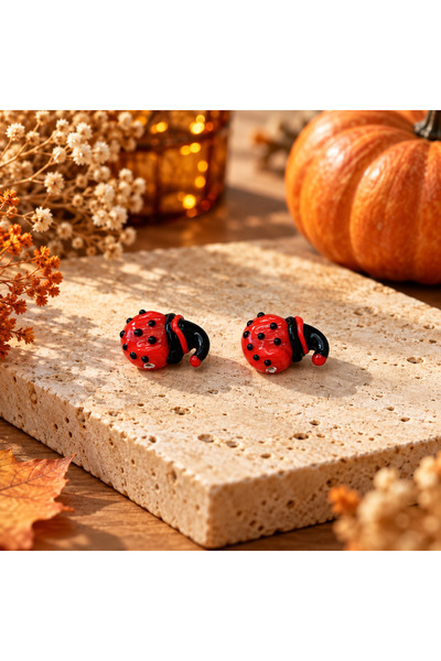 ADAMODART Handmade Murano Glass Pumpkin Beads with Witch Hats (2 Pieces)