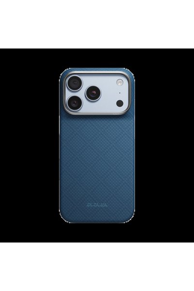 PITAKA Husă pentru iPhone 18 Pro, Edge Case PitaTap, Albastru Abyss