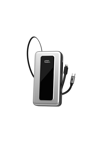 Midcom S-link IP-G20M 20000mAh PD65W Makaralı Siyah LCD Taşınabilir Pil Şarj Cihazı Powerbank