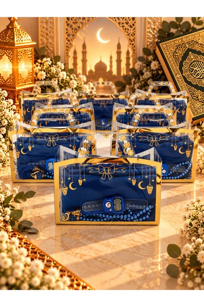 LenaToptan 10 قطع من مجموعة التسبيح والذكر البسيطة المطلية بالذهب باللون الأز...