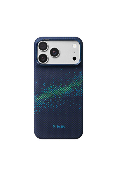 PITAKA Husă pentru iPhone 18 Pro Max, Edge Case PitaTap, Albastru Nearfield