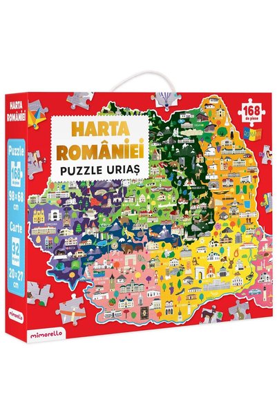 Mimorello Puzzle Mimorello, Harta Romaniei, 168 piese