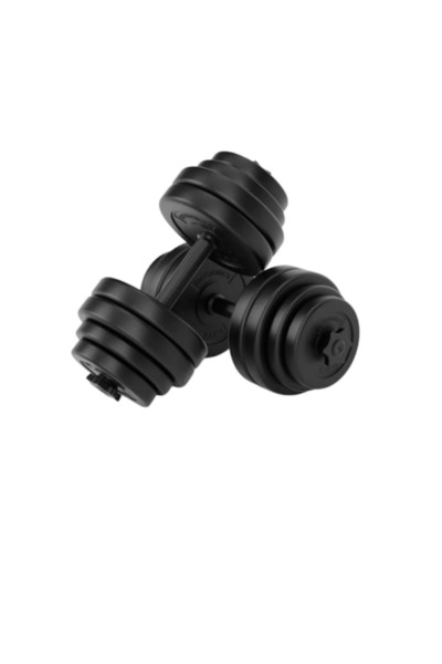 GORILLA Set de gantere, 30 kg, 2 x 15 kg, negru, Physionics