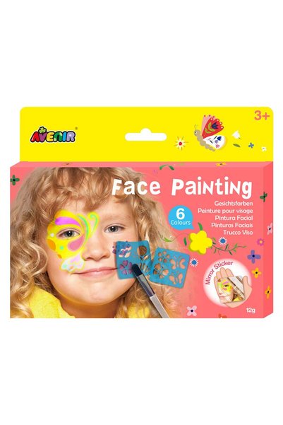 AVENİR Set de pictura faciala cu sabloane, Avenir, Flori si fluturi
