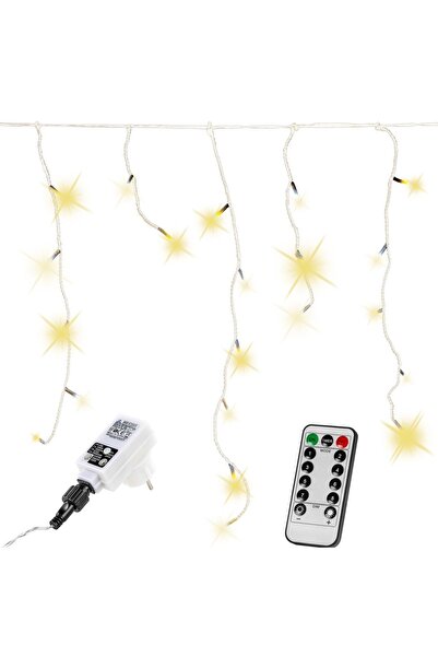 GORILLA Instalatie Led, tip ploaie de gheata, 600 de led-uri, alb/cald, telec...