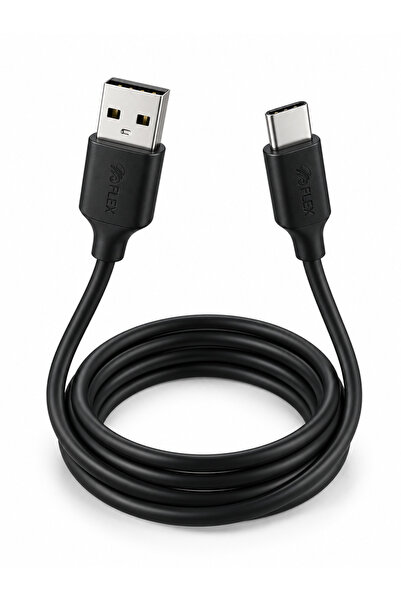 Flex كيبل للشحن ونقل البيانات USB-A إلى USB-C بتيار 3 أمبير وطول متر واحد،