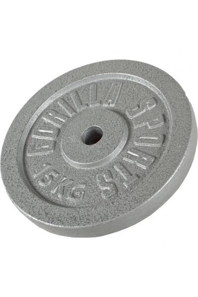 Gorilla Sports Discuri de halteră din fontă 0,5 - 30 kg Argintiu / 15 kg