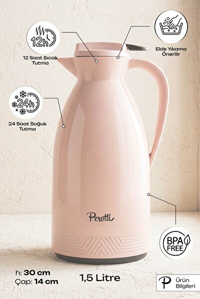 Perotti Modeno Cam Termos 1,5 L Pudra