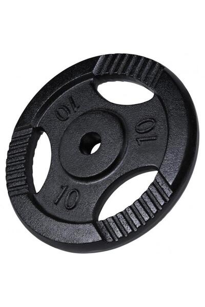 Gorilla Sports Discuri de halteră din fontă Gripper 0,5 - 20 kg Negru / 30 mm...
